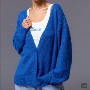 Fuzzy Blue Cardigan